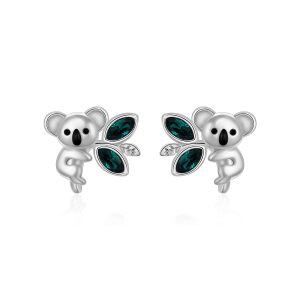 Sterling Silver Koala Earrings-0