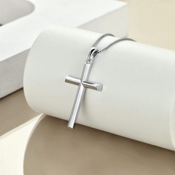 925 Sterling Silver Religious Cross Necklace-4