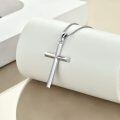 wholesale 925 Sterling Silver 925 Faith Hope Love Engraved Cross Pendant Necklace for Women-0-4