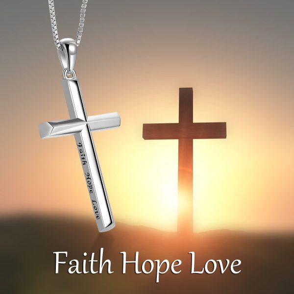 925 Sterling Silver Religious Cross Necklace-5