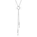wholesale 925 Sterling Silver Twist Vertical Bar Pendant Necklace for Women-0-0