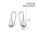 wholesale 925 Sterling Silver Teardrop Dangle Earrings Minimalist Waterdrop s for Her Bridesmaid Proposal Engagement Anniversary Present 4cm Long-0-2
