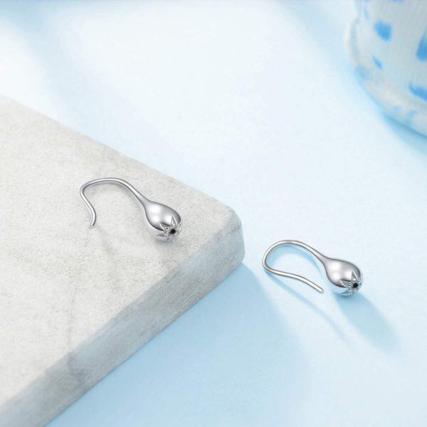 925 Sterling Silver Teardrop Drop Dangle Earrings-4