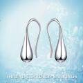 wholesale 925 Sterling Silver Teardrop Dangle Earrings Minimalist Waterdrop s for Her Bridesmaid Proposal Engagement Anniversary Present 4cm Long-0-5