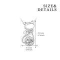 wholesale Sterling Silver Birthstone Cat Pendant Necklace for Women-0-2
