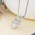 wholesale Sterling Silver Birthstone Cat Pendant Necklace for Women-0-5