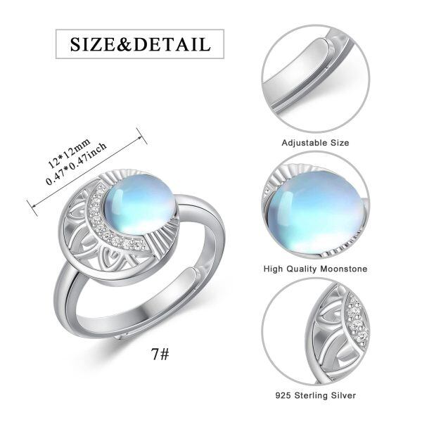 Sterling Silver Moonstone Ring -5