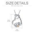 wholesale 925 Sterling Silver Metal Crystal Cute Animal Heart Pendant Necklace with Elephant and Sloth Design-0-3