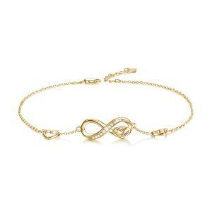 925 Sterling silver infinity bracelet anklet-0