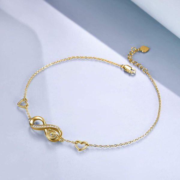 925 Sterling silver infinity bracelet anklet-1