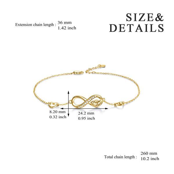 925 Sterling silver infinity bracelet anklet-4