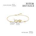 wholesale Gold 925 Sterling Silver Cubic Zirconia-Cut Infinity Heart Anklet for Women-0-4