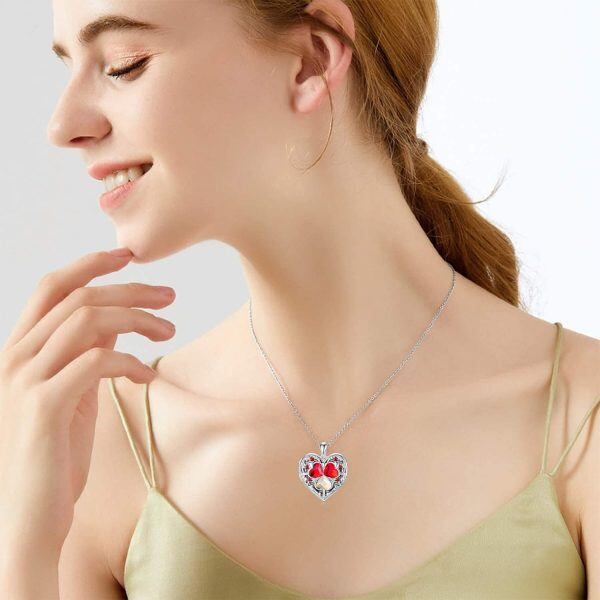 Sterling Silver Heart Locket Necklace -2