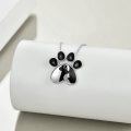 wholesale 925 Sterling Silver Dog Paw Print Cremation Jewelry Keepsake Necklace-0-2
