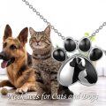 wholesale 925 Sterling Silver Dog Paw Print Cremation Jewelry Keepsake Necklace-0-5