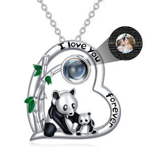 Sterling Silver Panda Necklace -0