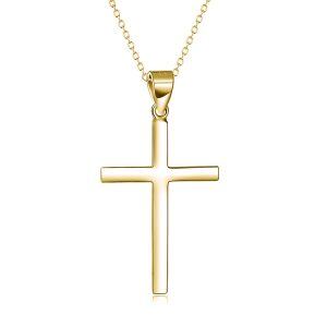 925 Sterling Silver Cross Pendant Necklace-0