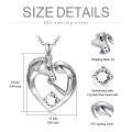 wholesale 925 Sterling Silver Birthstone Crystal Horse Heart Necklace Women s Jewelry Gift-0-3