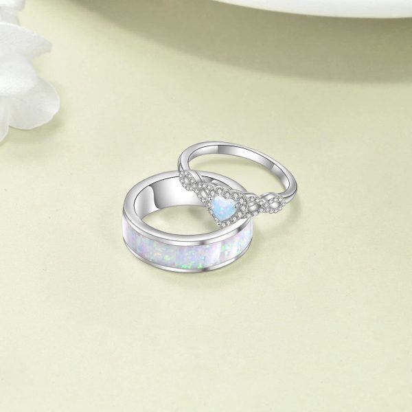 Steling Silver Couple Rings -3