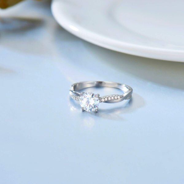 14K White Gold Twisting Infinity Engagement Rings-1