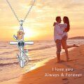 wholesale 925 Sterling Silver Rose Flower Projection I Love You Necklace - Multilingual Message-0-1