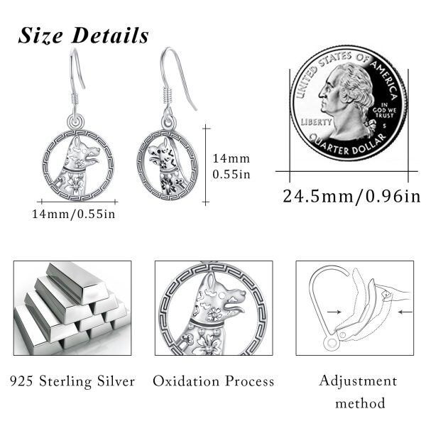 925 Sterling Silver Pupy dog Earring-4