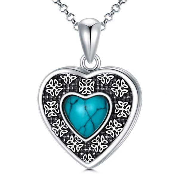 Sterling Silver Heart Locket Necklace -0