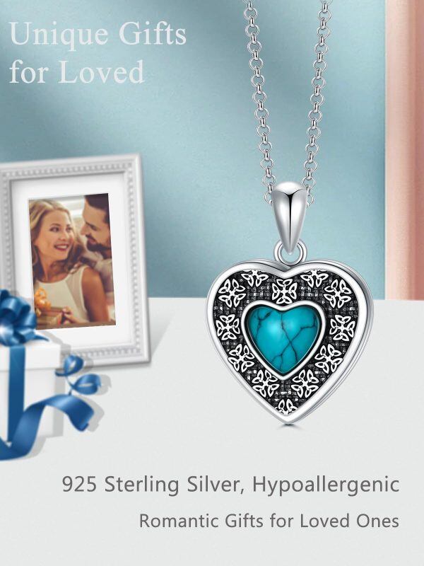 Sterling Silver Heart Locket Necklace -4