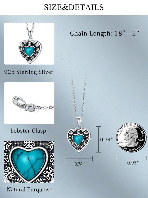 Sterling Silver Heart Locket Necklace -5