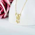 wholesale 14K Yellow Gold Moissanite Butterfly Pendant Necklace for Women - 16 & 18 Chain-0-2