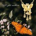 wholesale 14K Yellow Gold Moissanite Butterfly Pendant Necklace for Women - 16 & 18 Chain-0-4