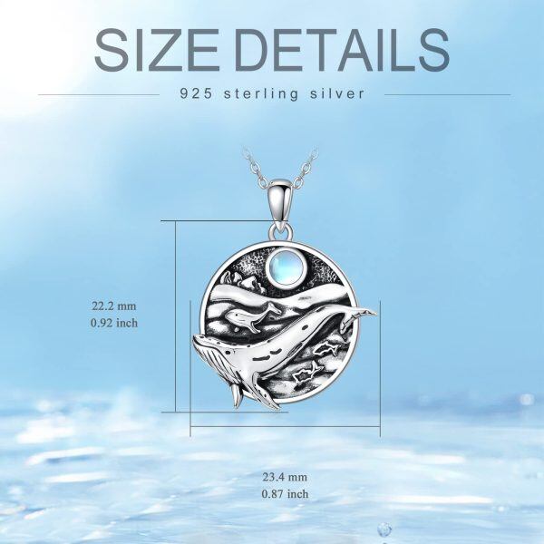 Sterling Silver Whale Necklace-1