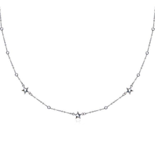 Sterling Silver Star Necklace-0