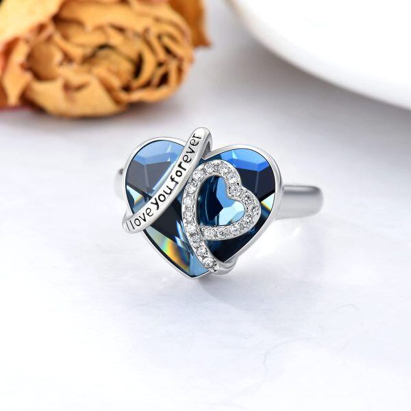 Sterling Silver Heart Urn Ring-2