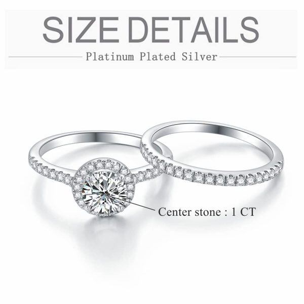 Sterling Silver Bridal Sets Rings-5