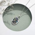 wholesale 925 Sterling Silver Abalone Shell St. Michael & Raphael Prayer Hands Protection Charm Pendant Necklace for Men and Women-0-1