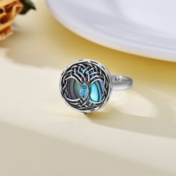 Sterling Silver Celtic Tree Of Life Ring-1