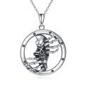wholesale 925 Sterling Silver Gothic Skeleton Skull Pendant Necklace for Women and Men - Halloween -0-0