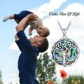 wholesale 925 Sterling Silver Abalone Shell Tree of Life Pendant Necklace for Women-0-2