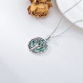 wholesale 925 Sterling Silver Abalone Shell Tree of Life Pendant Necklace for Women-0-4
