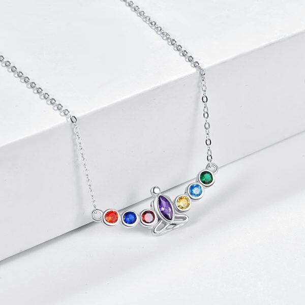 Sterling Silver Chakra Necklace-2