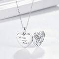wholesale 925 Sterling Silver Heart Butterfly Photo Locket Pendant Necklace for Women-0-3