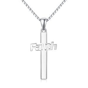 Sterling Silver Cross Necklace-0