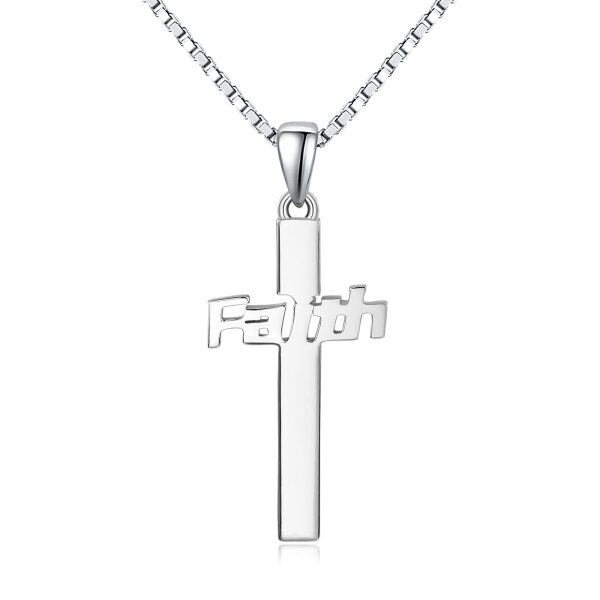 Sterling Silver Cross Necklace-0