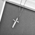 wholesale 925 Sterling Silver Faith Cross Pendant Necklace for Women-0-2