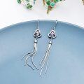 wholesale 925 Sterling Silver Cubic Zirconia Daisy Flower Threader Dangle Earrings for Women-0-3