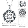 wholesale 925 Sterling Silver Celtic Knot Moonstone Compass Pendant Necklace for Women and Girls-0-1