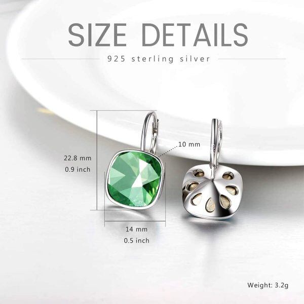 Sterling Silver Leverback Earrings -4