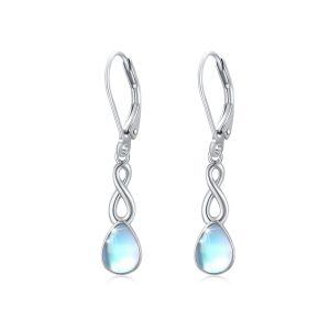 Sterling Silver Infinity Earrings-0