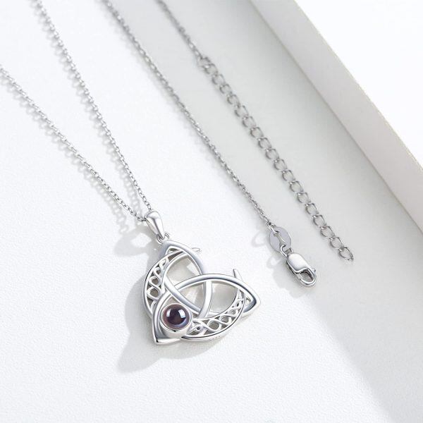 Sterling Silver Celtic Moon Necklace-6